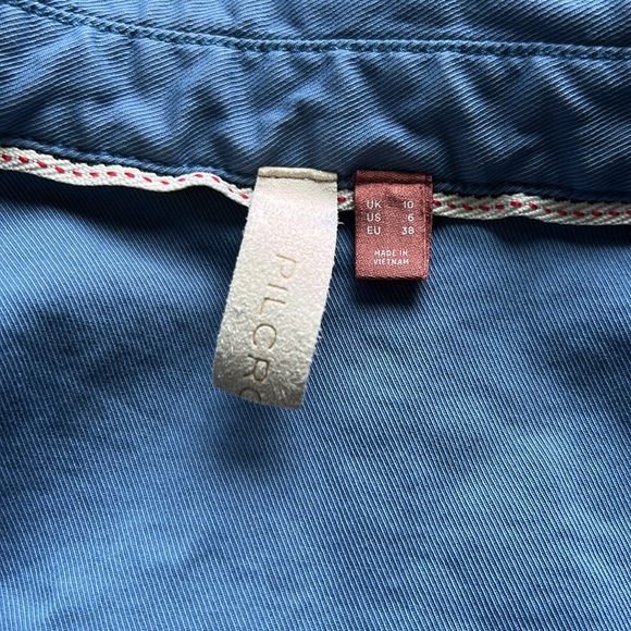 Anthropologie Pilcro Collared Shirt Dress Denim Medium Blue Sz 6 - Picture 11 of 16